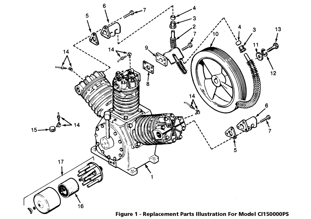 Other Parts Diagram and Parts List for CE9000  Campbell Hausfeld Compressor